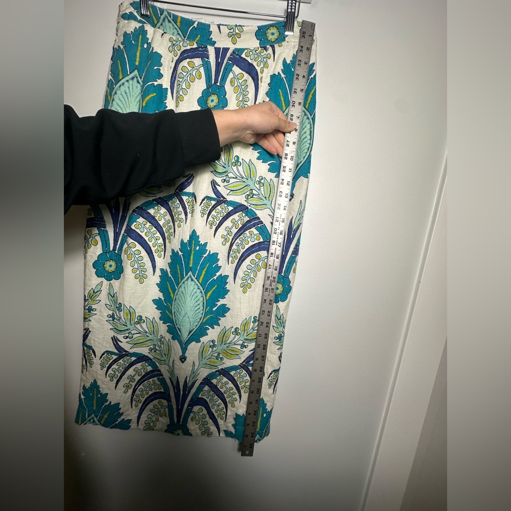 Sundance Linen Paisley Cottagecore Midi Skirt Size 10 - Picture 11 of 14